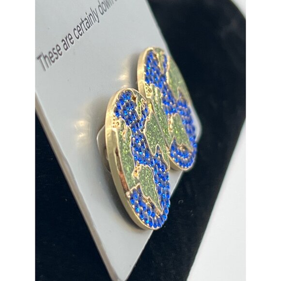 Sugarfix By Baublebar Globetrotter Nickel-Free Earth Map Stud Earrings - Picture 6 of 6